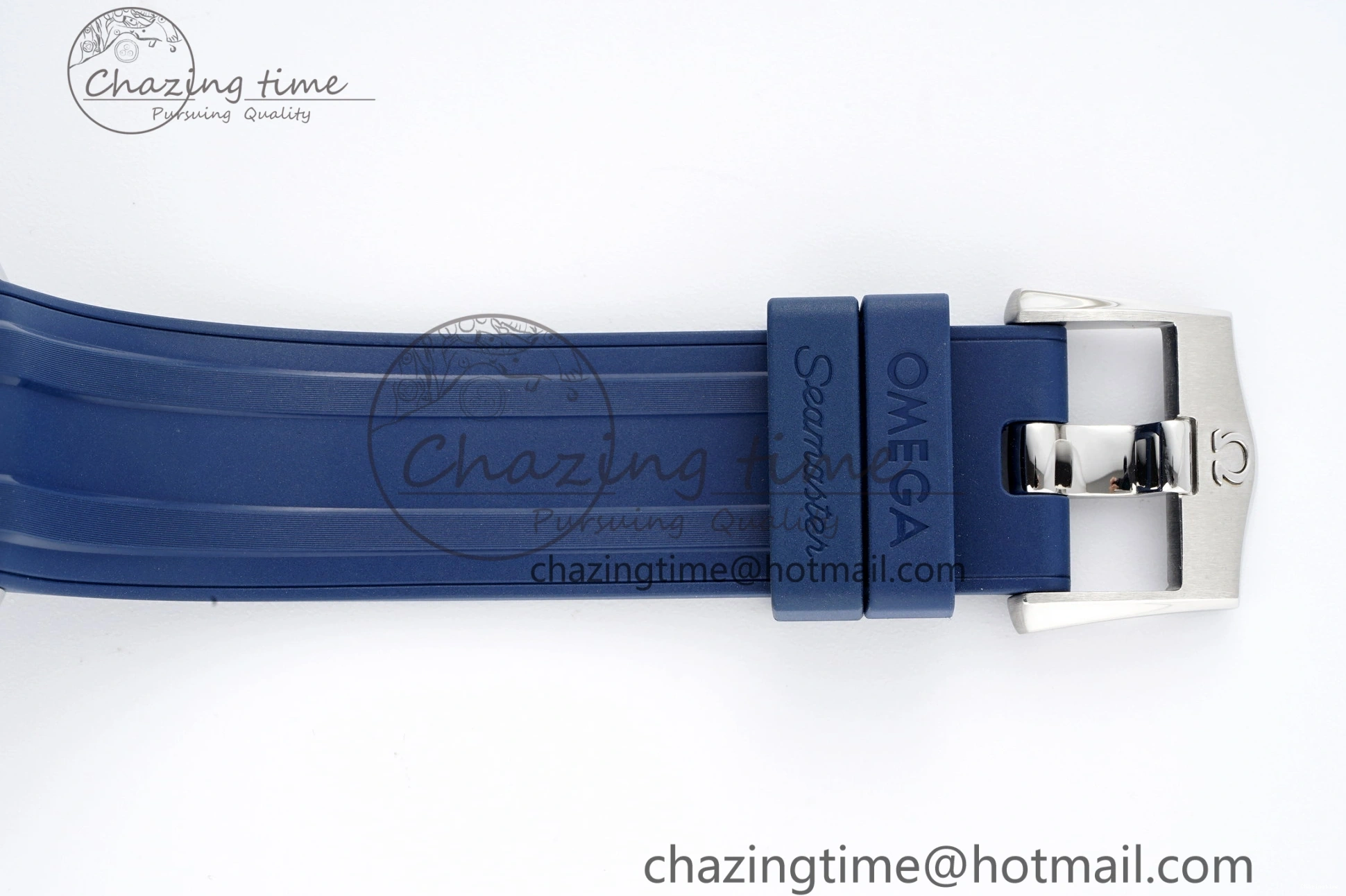 0417 Fashionable Seamaster Diver 300M ZF 1:1 Best Edition Blue Ceramic Blue Dial on Blue Rubber Strap A 7822
